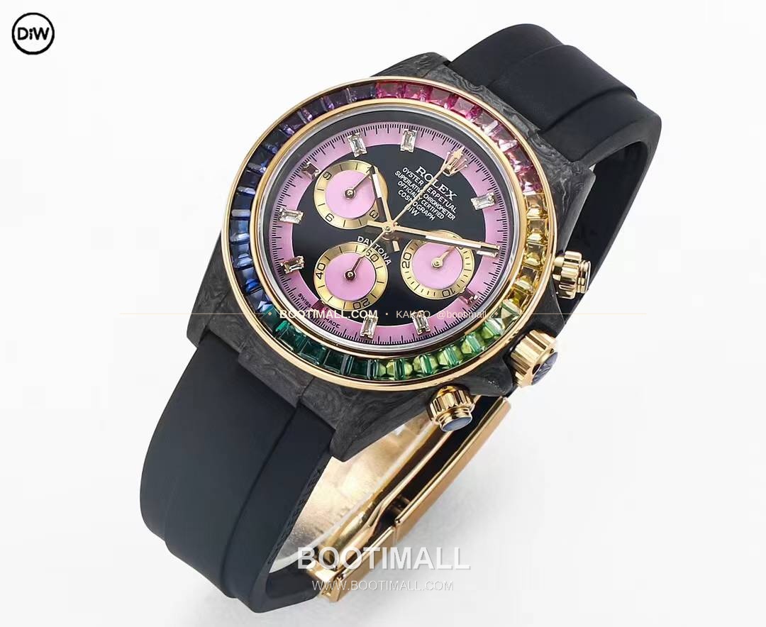 롤렉스 DIW 카본 레인보우베젤 데이토나 크로노그래프 Rolex DIW Carbon Rainbow Bezel Daytona Chronograph 3