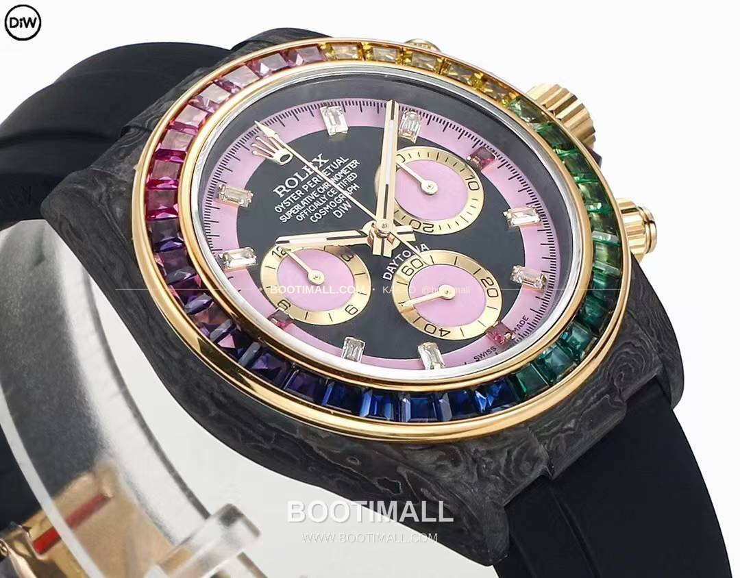 롤렉스 DIW 카본 레인보우베젤 데이토나 크로노그래프 Rolex DIW Carbon Rainbow Bezel Daytona Chronograph 4