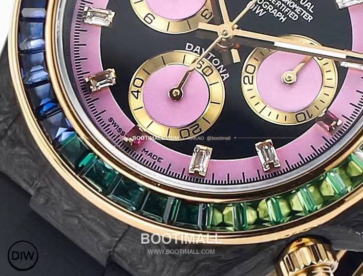 롤렉스 DIW 카본 레인보우베젤 데이토나 크로노그래프 Rolex DIW Carbon Rainbow Bezel Daytona Chronograph 5