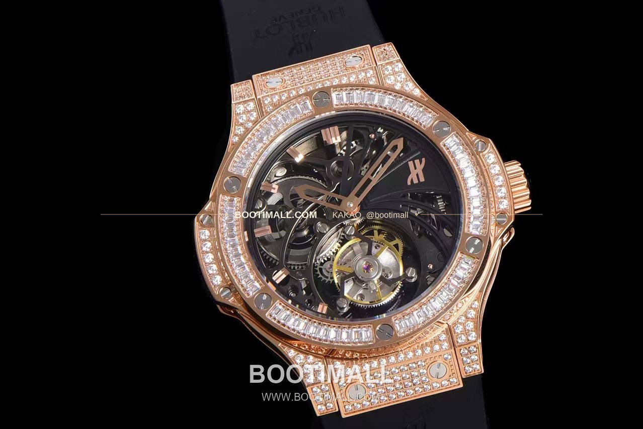 위블로 빅뱅 스켈레톤 투르비용 러버스트랩 오토매틱 Hublot Big Bang Skeleton Tourbillon Rubber Strap Automatic 2