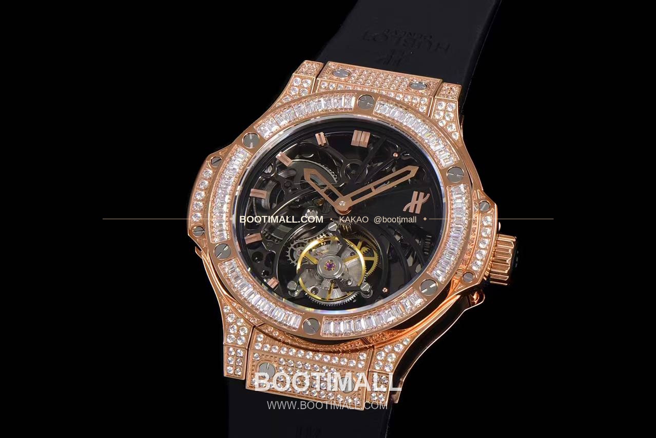 위블로 빅뱅 스켈레톤 투르비용 러버스트랩 오토매틱 Hublot Big Bang Skeleton Tourbillon Rubber Strap Automatic 3