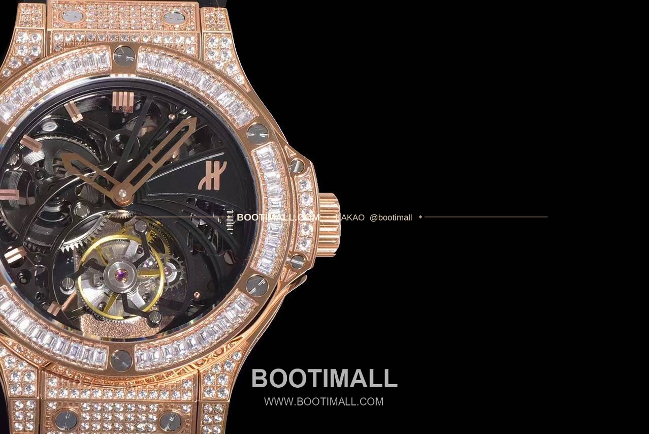 위블로 빅뱅 스켈레톤 투르비용 러버스트랩 오토매틱 Hublot Big Bang Skeleton Tourbillon Rubber Strap Automatic 4