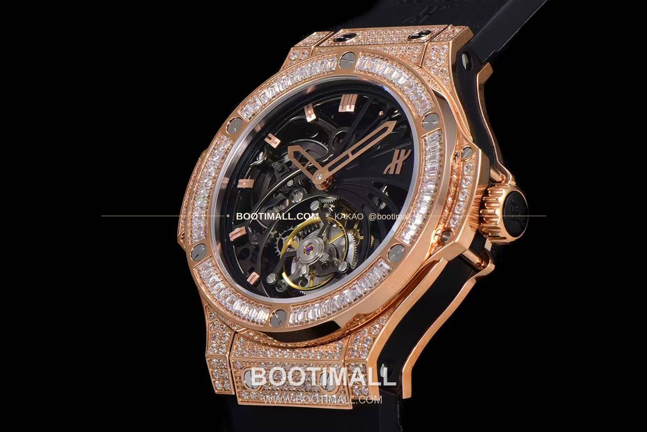 위블로 빅뱅 스켈레톤 투르비용 러버스트랩 오토매틱 Hublot Big Bang Skeleton Tourbillon Rubber Strap Automatic 6