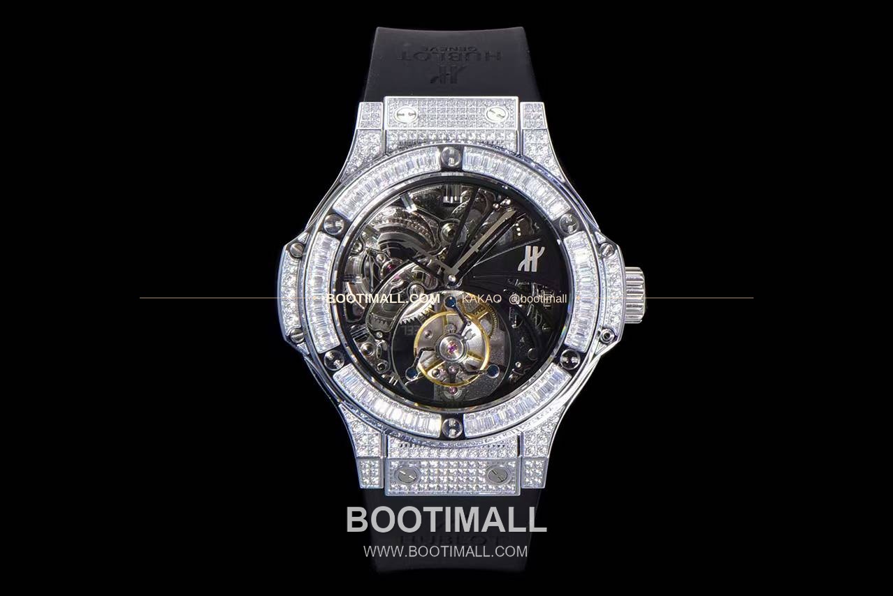 위블로 빅뱅 스켈레톤 투르비용 러버스트랩 오토매틱 Hublot Big Bang Skeleton Tourbillon Rubber Strap Automatic 1