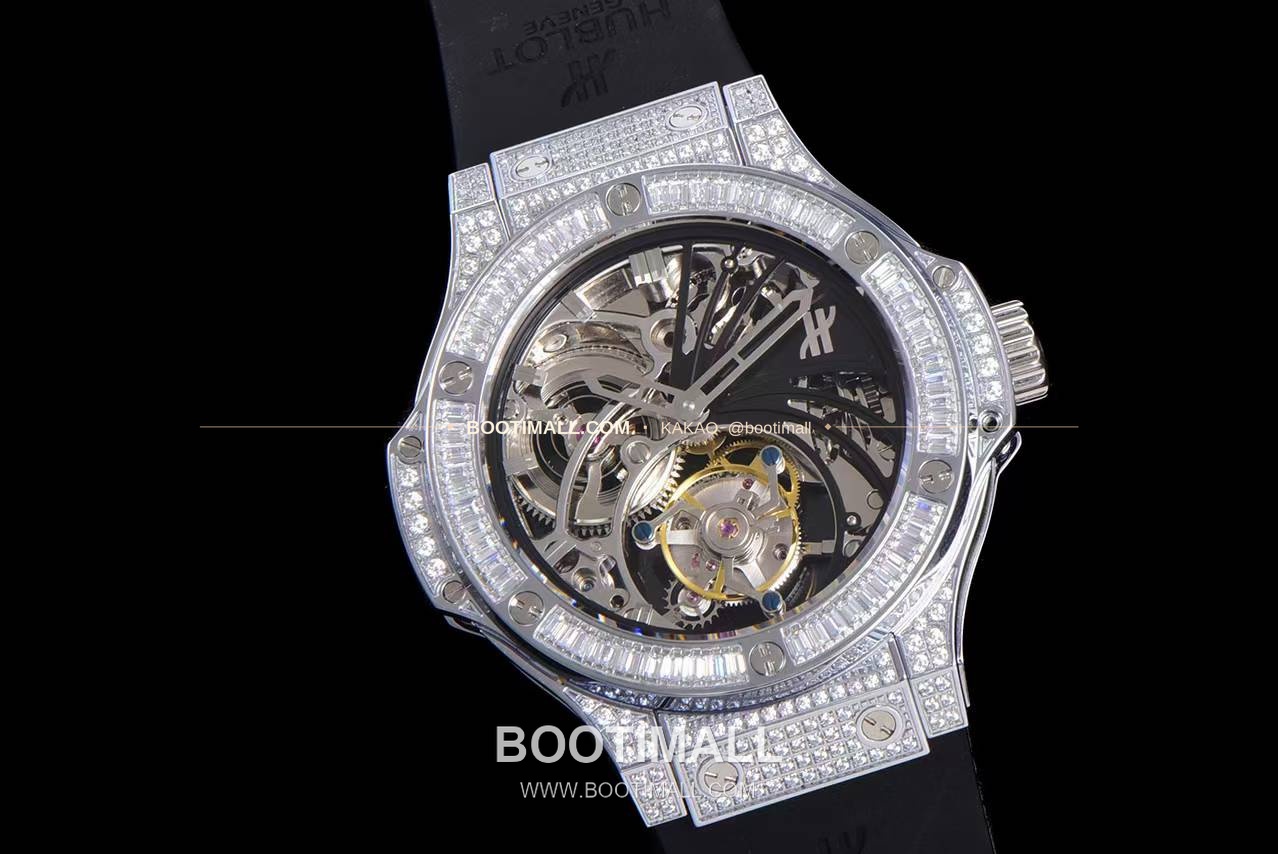 위블로 빅뱅 스켈레톤 투르비용 러버스트랩 오토매틱 Hublot Big Bang Skeleton Tourbillon Rubber Strap Automatic 2