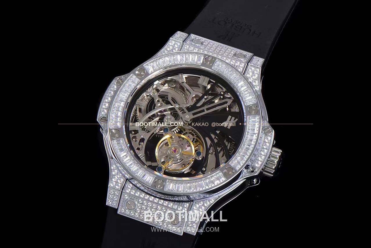 위블로 빅뱅 스켈레톤 투르비용 러버스트랩 오토매틱 Hublot Big Bang Skeleton Tourbillon Rubber Strap Automatic 3
