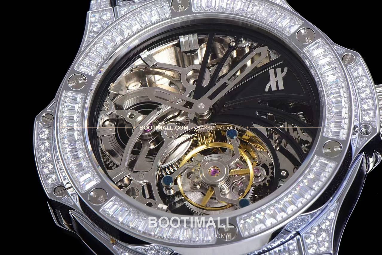 위블로 빅뱅 스켈레톤 투르비용 러버스트랩 오토매틱 Hublot Big Bang Skeleton Tourbillon Rubber Strap Automatic 5