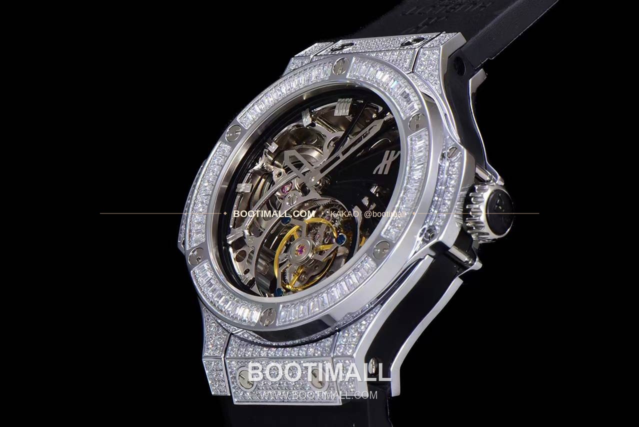 위블로 빅뱅 스켈레톤 투르비용 러버스트랩 오토매틱 Hublot Big Bang Skeleton Tourbillon Rubber Strap Automatic 6