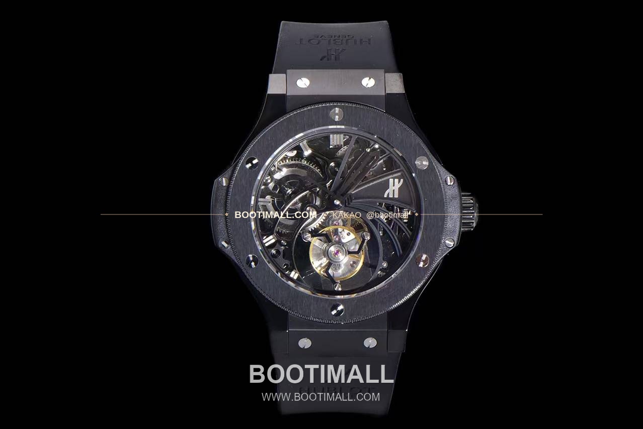 위블로 빅뱅 스켈레톤 투르비용 러버스트랩 오토매틱 Hublot Big Bang Skeleton Tourbillon Rubber Strap Automatic 1
