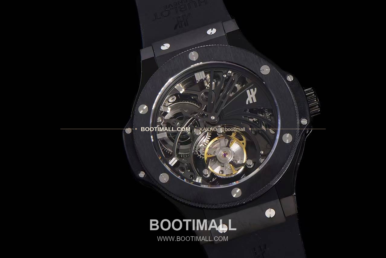 위블로 빅뱅 스켈레톤 투르비용 러버스트랩 오토매틱 Hublot Big Bang Skeleton Tourbillon Rubber Strap Automatic 2