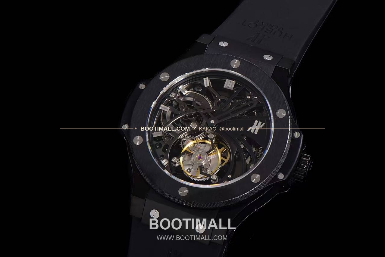 위블로 빅뱅 스켈레톤 투르비용 러버스트랩 오토매틱 Hublot Big Bang Skeleton Tourbillon Rubber Strap Automatic 3