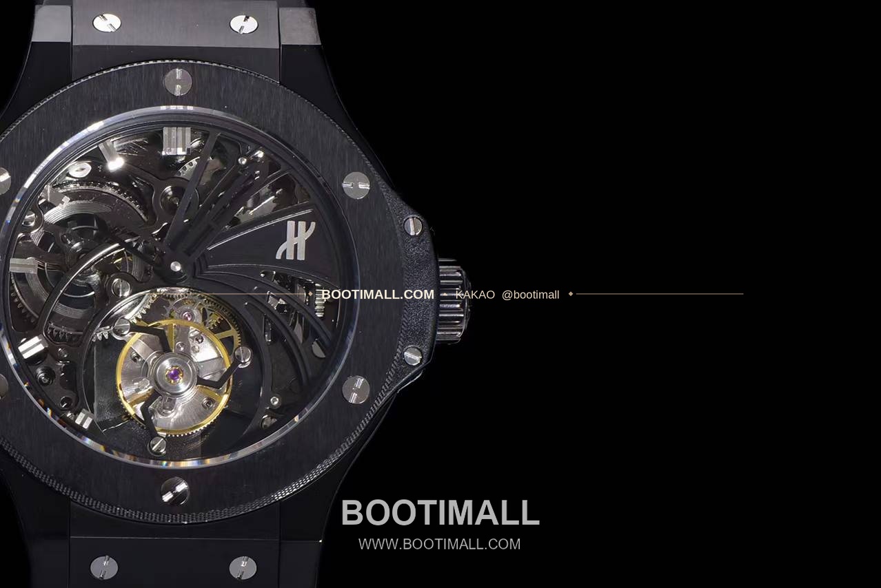 위블로 빅뱅 스켈레톤 투르비용 러버스트랩 오토매틱 Hublot Big Bang Skeleton Tourbillon Rubber Strap Automatic 4