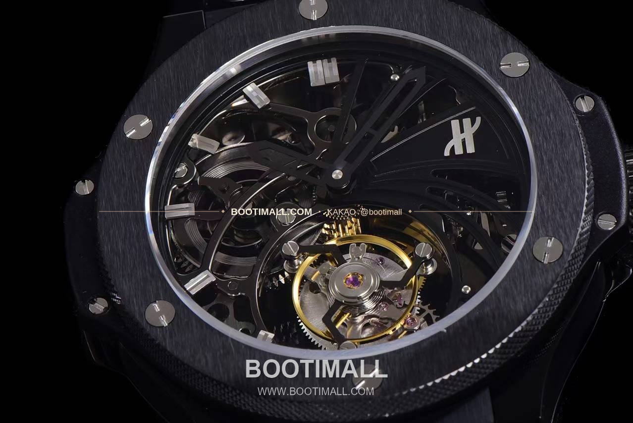 위블로 빅뱅 스켈레톤 투르비용 러버스트랩 오토매틱 Hublot Big Bang Skeleton Tourbillon Rubber Strap Automatic 5