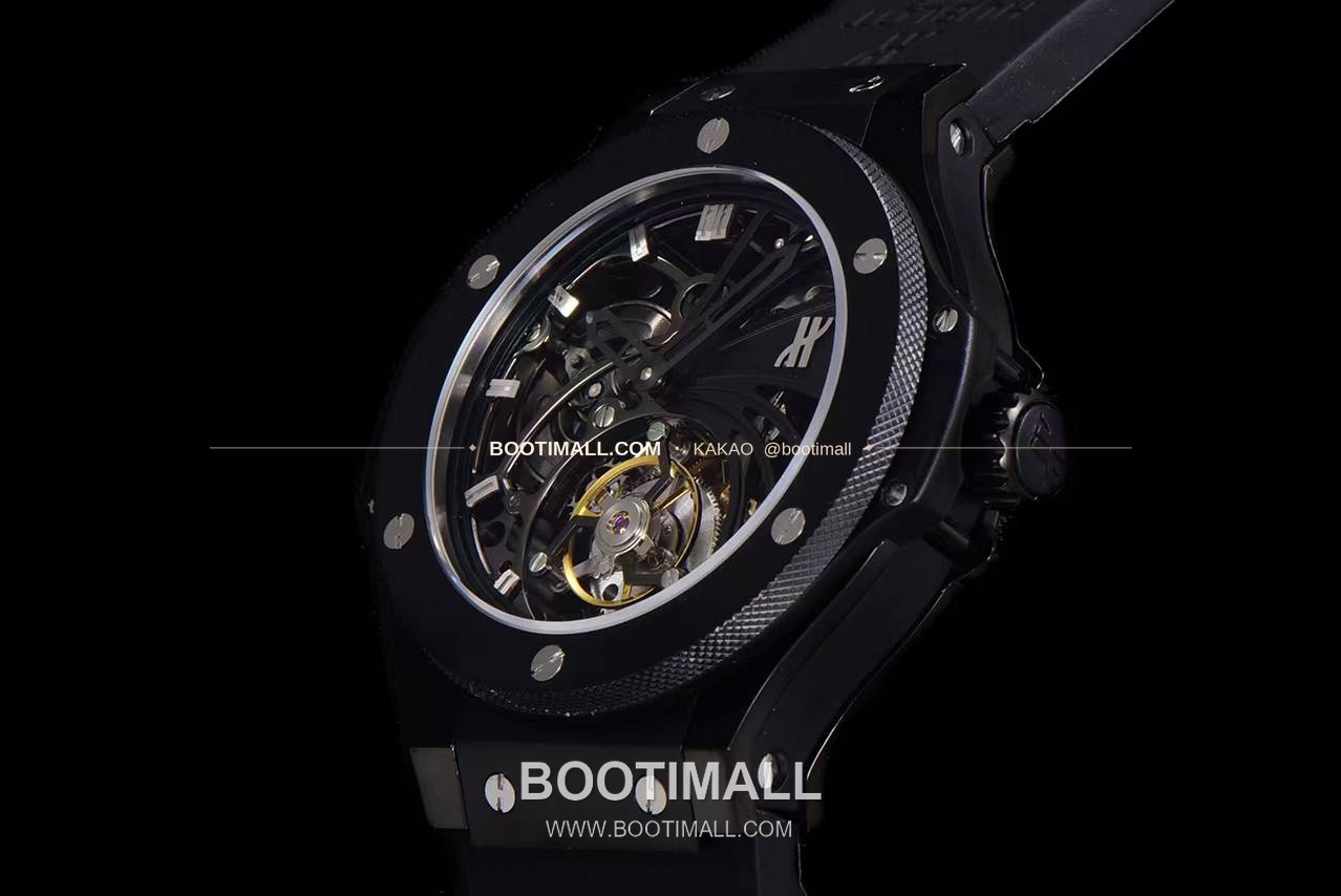 위블로 빅뱅 스켈레톤 투르비용 러버스트랩 오토매틱 Hublot Big Bang Skeleton Tourbillon Rubber Strap Automatic 6