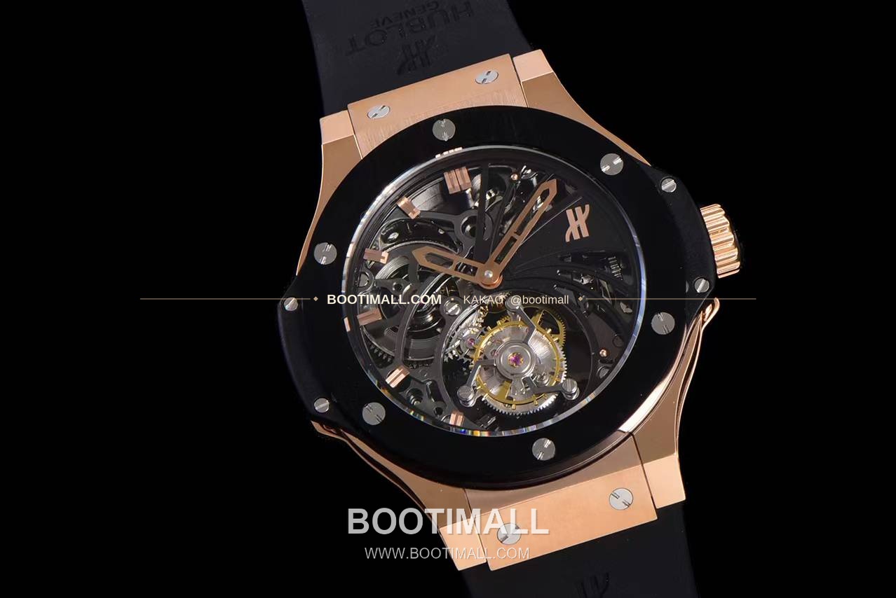 위블로 빅뱅 스켈레톤 투르비용 러버스트랩 오토매틱 Hublot Big Bang Skeleton Tourbillon Rubber Strap Automatic 2