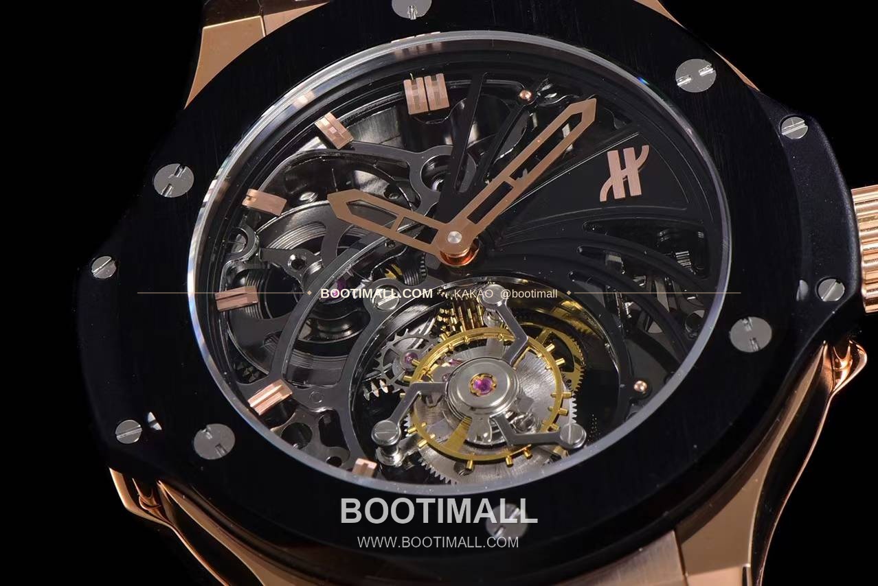 위블로 빅뱅 스켈레톤 투르비용 러버스트랩 오토매틱 Hublot Big Bang Skeleton Tourbillon Rubber Strap Automatic 5