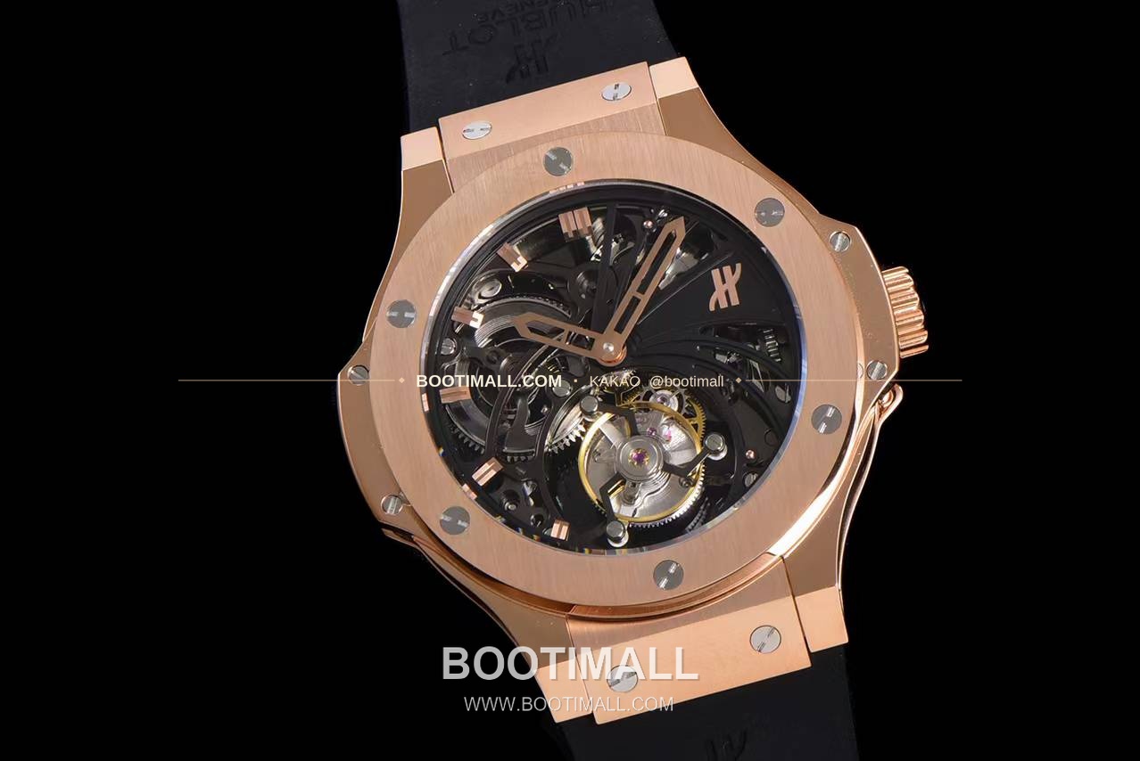 위블로 빅뱅 스켈레톤 투르비용 러버스트랩 오토매틱 Hublot Big Bang Skeleton Tourbillon Rubber Strap Automatic 2