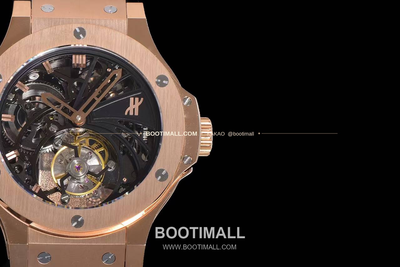 위블로 빅뱅 스켈레톤 투르비용 러버스트랩 오토매틱 Hublot Big Bang Skeleton Tourbillon Rubber Strap Automatic 4