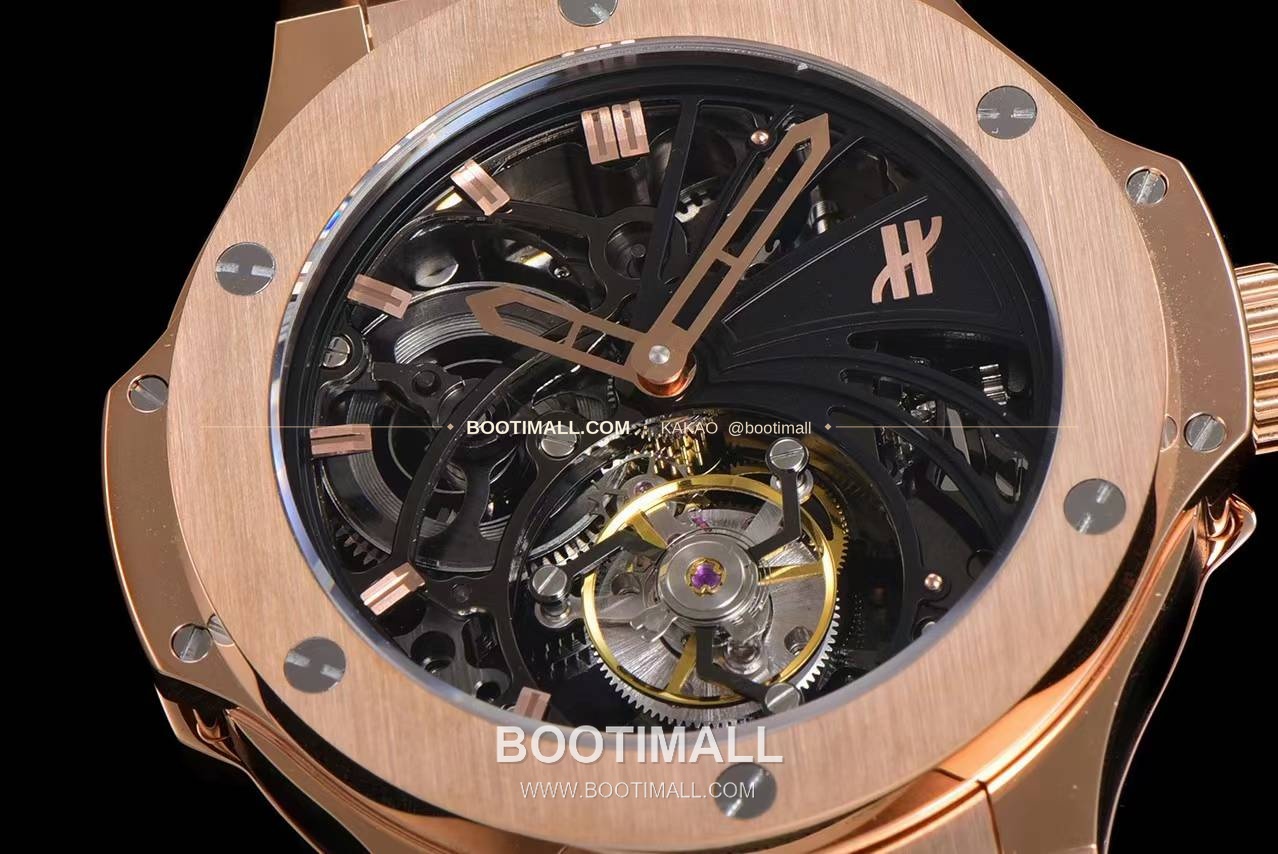 위블로 빅뱅 스켈레톤 투르비용 러버스트랩 오토매틱 Hublot Big Bang Skeleton Tourbillon Rubber Strap Automatic 5