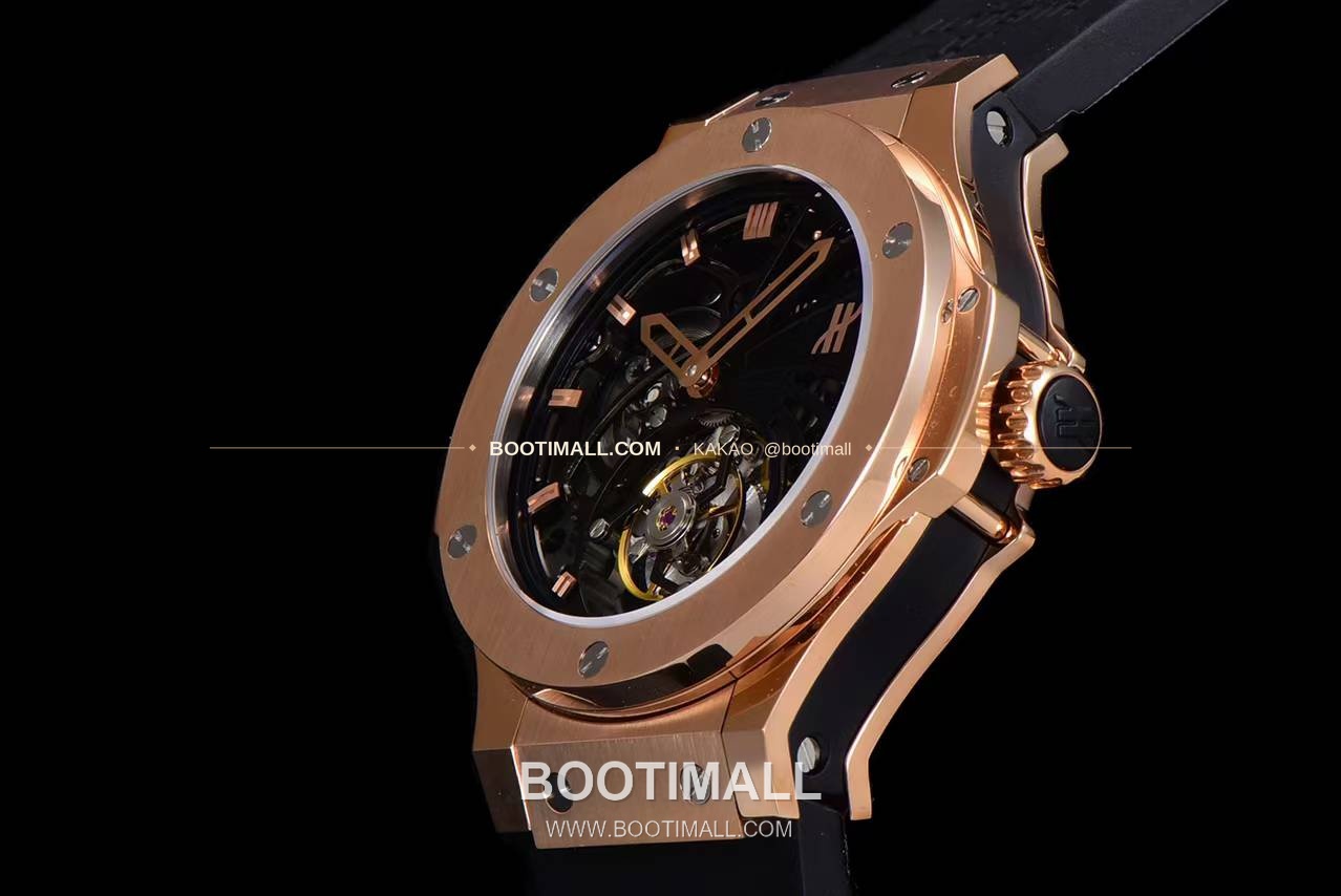 위블로 빅뱅 스켈레톤 투르비용 러버스트랩 오토매틱 Hublot Big Bang Skeleton Tourbillon Rubber Strap Automatic 6