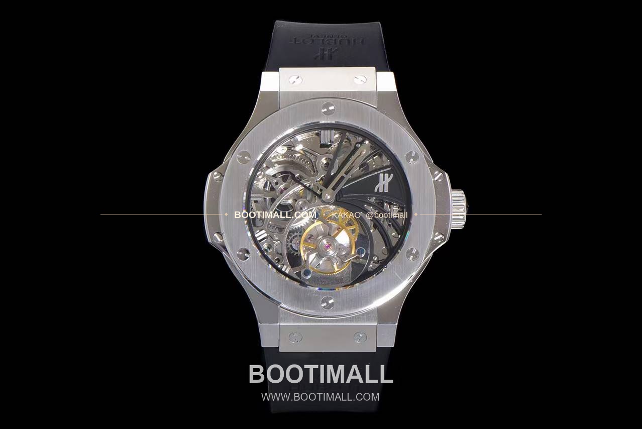위블로 빅뱅 스켈레톤 투르비용 러버스트랩 오토매틱 Hublot Big Bang Skeleton Tourbillon Rubber Strap Automatic 1