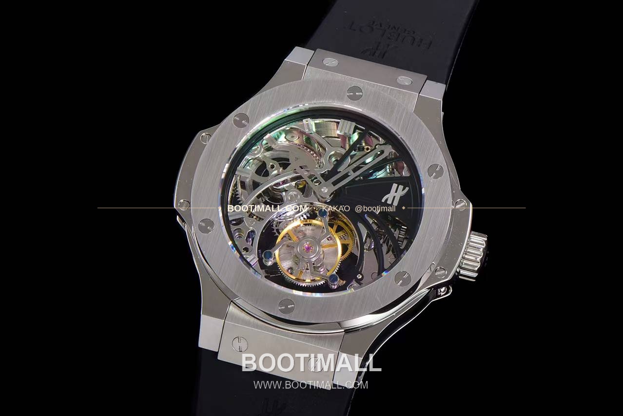 위블로 빅뱅 스켈레톤 투르비용 러버스트랩 오토매틱 Hublot Big Bang Skeleton Tourbillon Rubber Strap Automatic 3