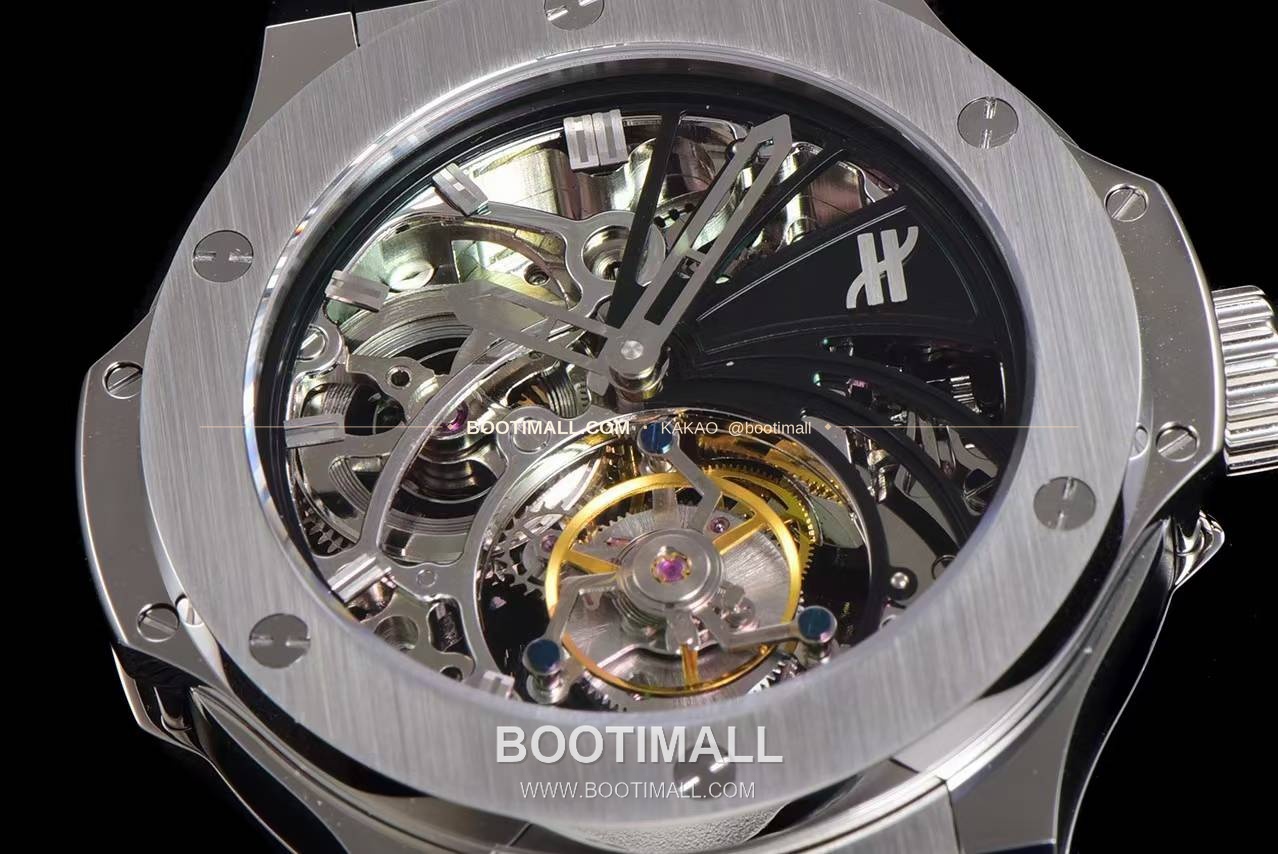 위블로 빅뱅 스켈레톤 투르비용 러버스트랩 오토매틱 Hublot Big Bang Skeleton Tourbillon Rubber Strap Automatic 5