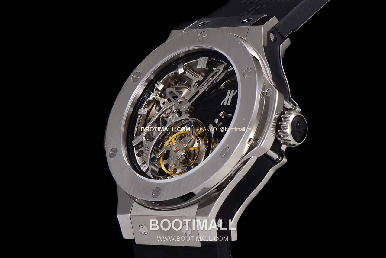 위블로 빅뱅 스켈레톤 투르비용 러버스트랩 오토매틱 Hublot Big Bang Skeleton Tourbillon Rubber Strap Automatic 6