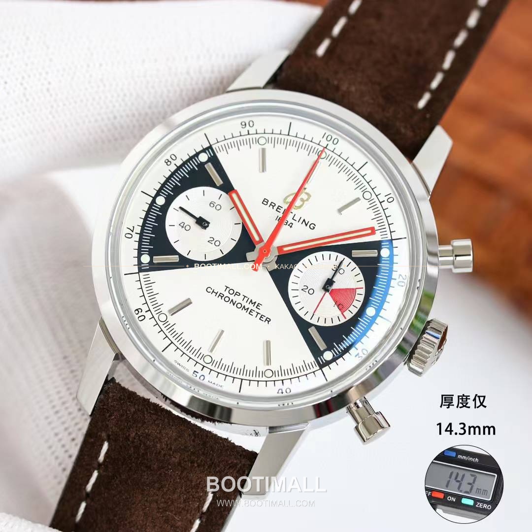 브라이틀링 탑타임 스틸 조로다이얼 크로노그래프 오토매틱 Breitling Top Time Steel Zorro Dial Chronograph Automatic 41mm 4