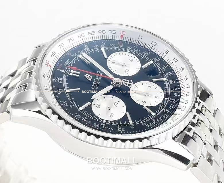 브라이틀링 내비타이머1 B01 스틸 슬라이드룰베젤 크로노그래프 오토매틱 Breitling Navitimer 1 B01 Steel Slide Rule Bezel Chronograph Automatic 43mm 4