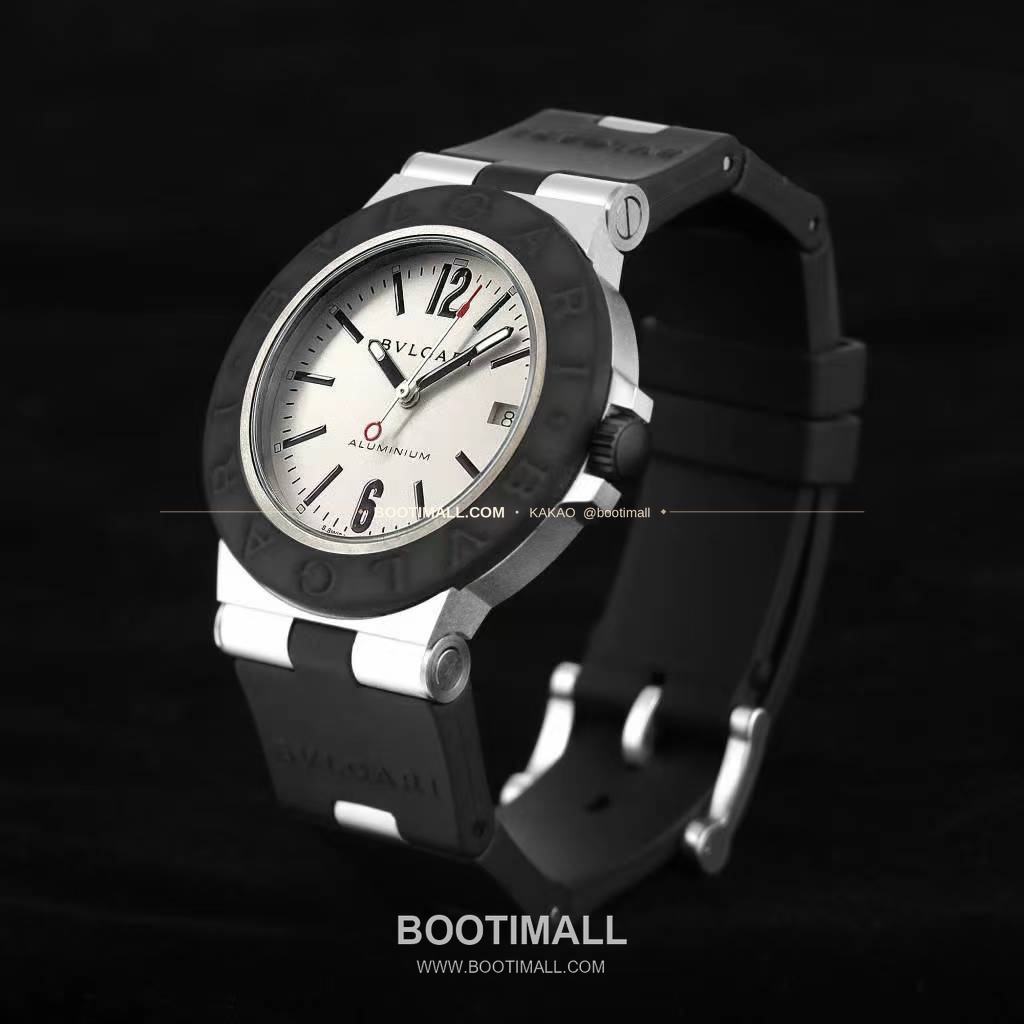 불가리 알루미늄 스틸 러버베젤 데이트 오토매틱 Bvlgari Aluminium Steel Rubber Bezel Date Automatic 40mm 2