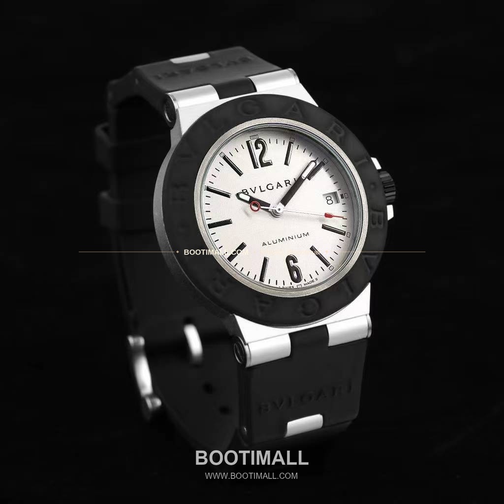 불가리 알루미늄 스틸 러버베젤 데이트 오토매틱 Bvlgari Aluminium Steel Rubber Bezel Date Automatic 40mm 3