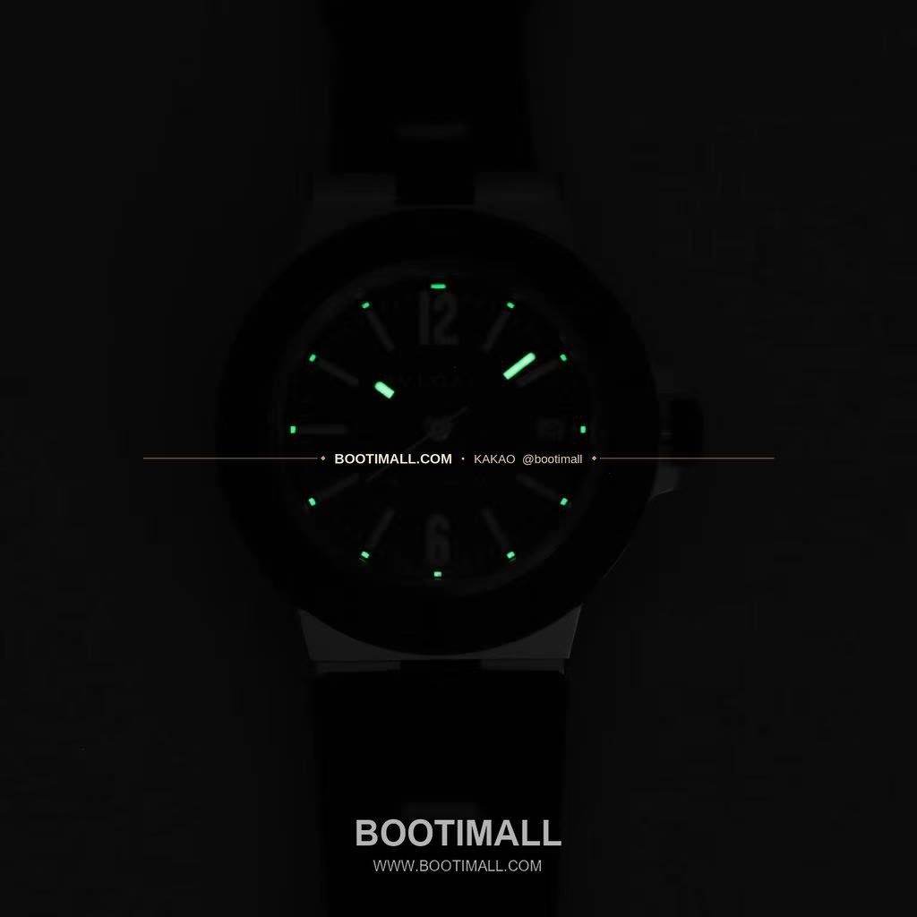 불가리 알루미늄 스틸 러버베젤 데이트 오토매틱 Bvlgari Aluminium Steel Rubber Bezel Date Automatic 40mm 9