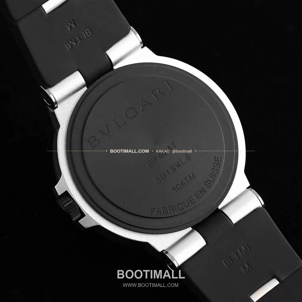 불가리 알루미늄 스틸 러버베젤 데이트 오토매틱 Bvlgari Aluminium Steel Rubber Bezel Date Automatic 40mm 8