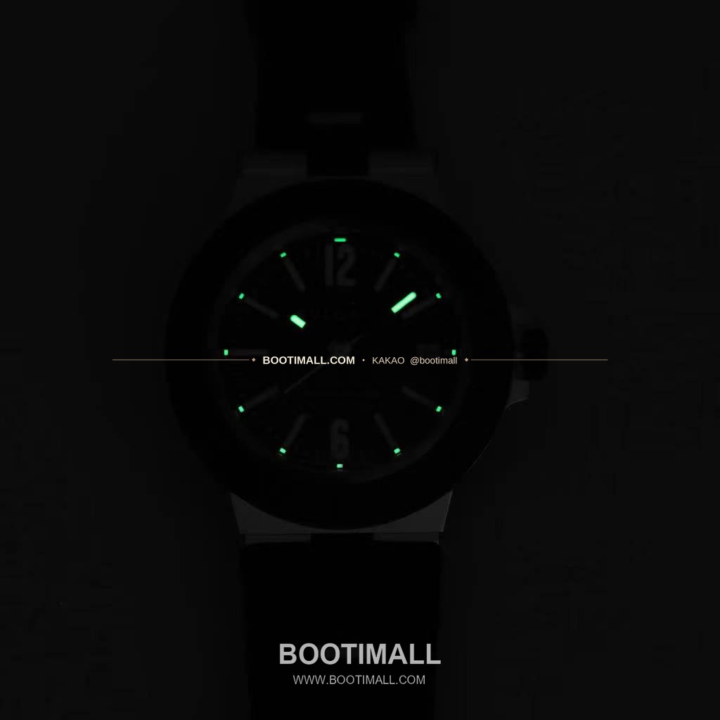 불가리 알루미늄 스틸 러버베젤 데이트 오토매틱 Bvlgari Aluminium Steel Rubber Bezel Date Automatic 40mm 9