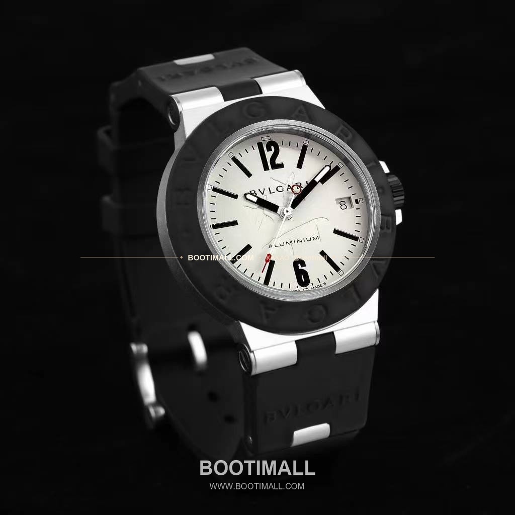 불가리 알루미늄 스틸 러버베젤 데이트 오토매틱 Bvlgari Aluminium Steel Rubber Bezel Date Automatic 40mm 3