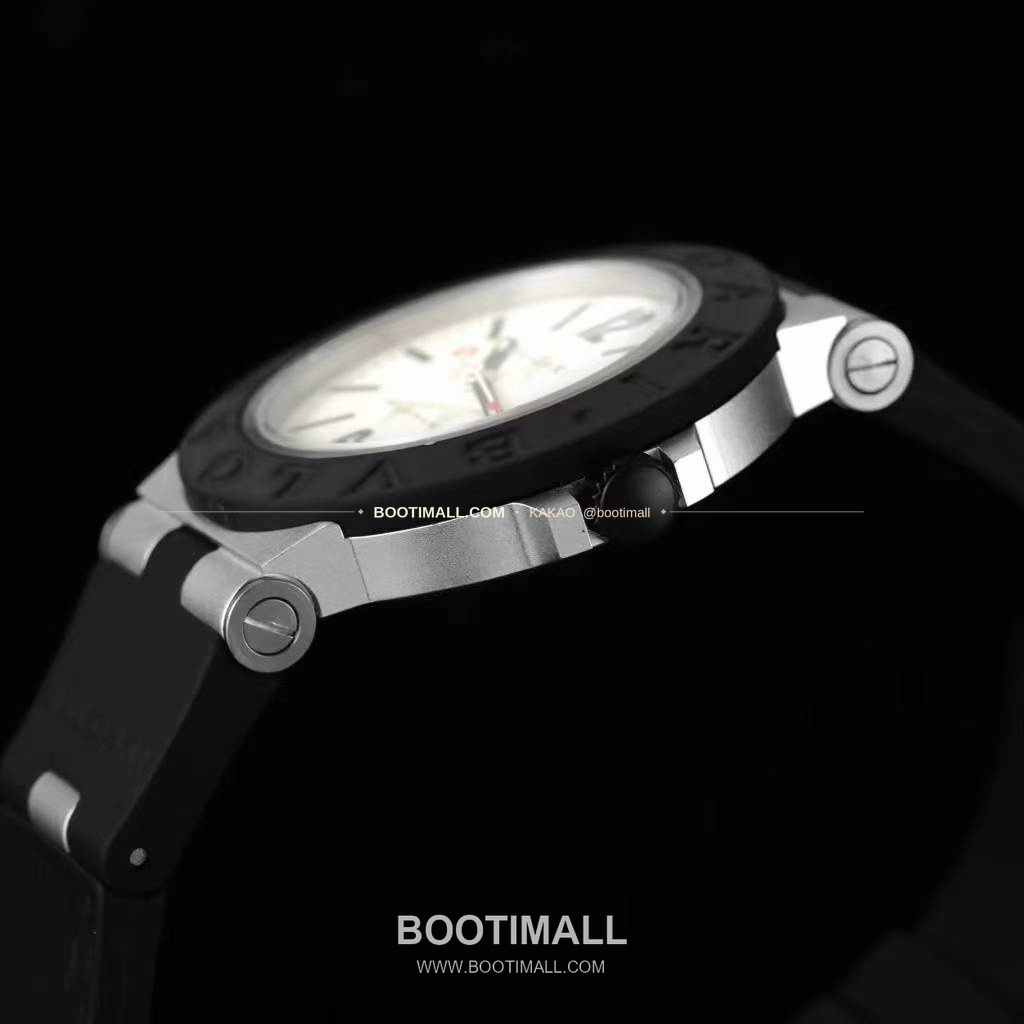 불가리 알루미늄 스틸 러버베젤 데이트 오토매틱 Bvlgari Aluminium Steel Rubber Bezel Date Automatic 40mm 6