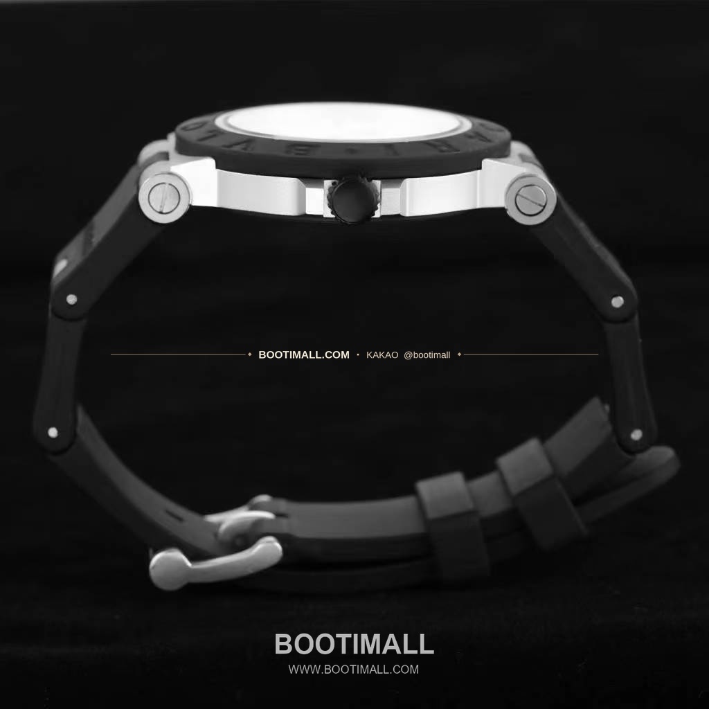 불가리 알루미늄 스틸 러버베젤 데이트 오토매틱 Bvlgari Aluminium Steel Rubber Bezel Date Automatic 40mm 8