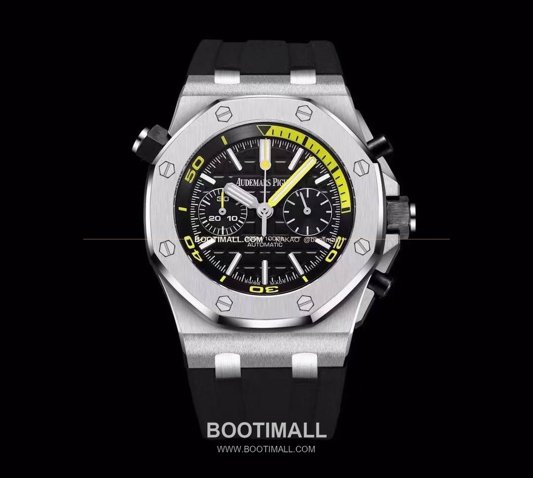 오데마피게 로열오크오프쇼어 스틸 와플다이얼 크로노그래프 오토매틱 Audemars Piguet Royal Oak Offshore Steel Waffle Dial Chronograph Automatic 26703 42mm 1