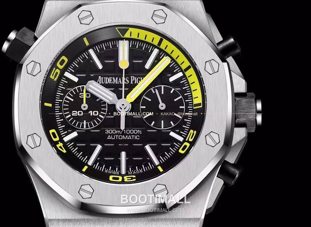 오데마피게 로열오크오프쇼어 스틸 와플다이얼 크로노그래프 오토매틱 Audemars Piguet Royal Oak Offshore Steel Waffle Dial Chronograph Automatic 26703 42mm 5
