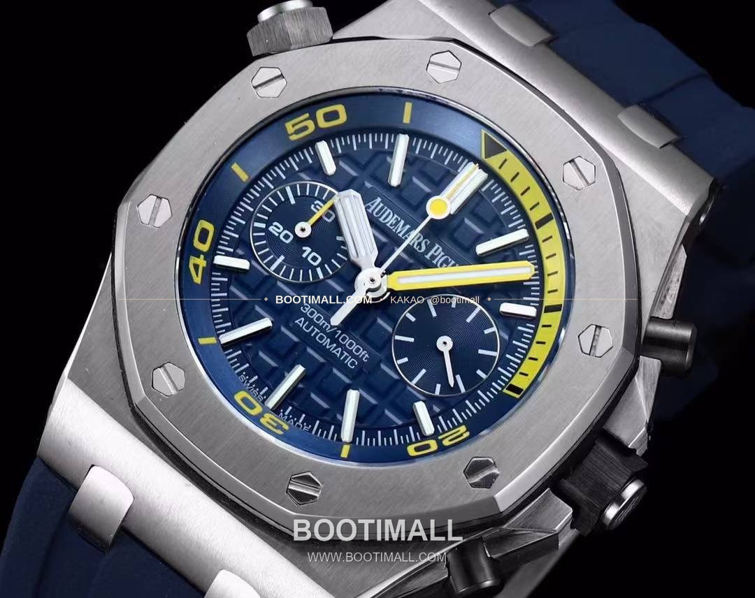 오데마피게 로열오크오프쇼어 스틸 와플다이얼 크로노그래프 오토매틱 Audemars Piguet Royal Oak Offshore Steel Waffle Dial Chronograph Automatic 26703 42mm 5