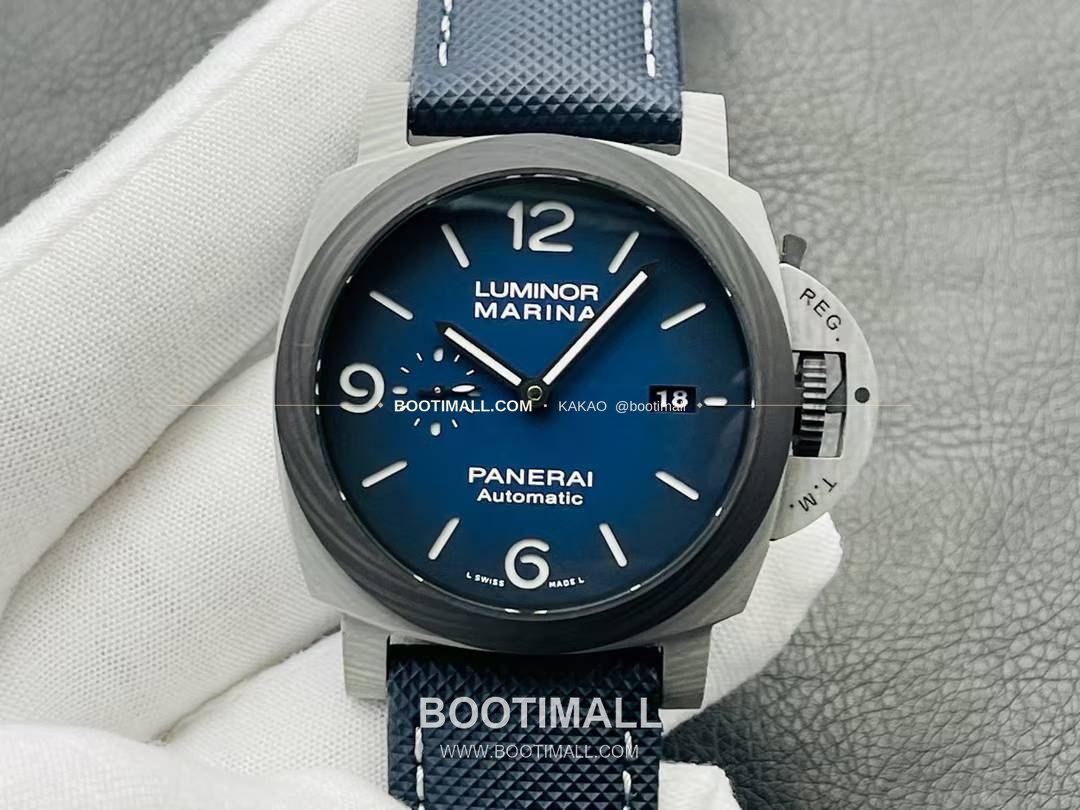 파네라이 루미노르 PAM1663 카본 스모크블루다이얼 오토매틱 Panerai Luminor PAM1663 Carbon Smoke Blue Dial Automatic 44mm 1