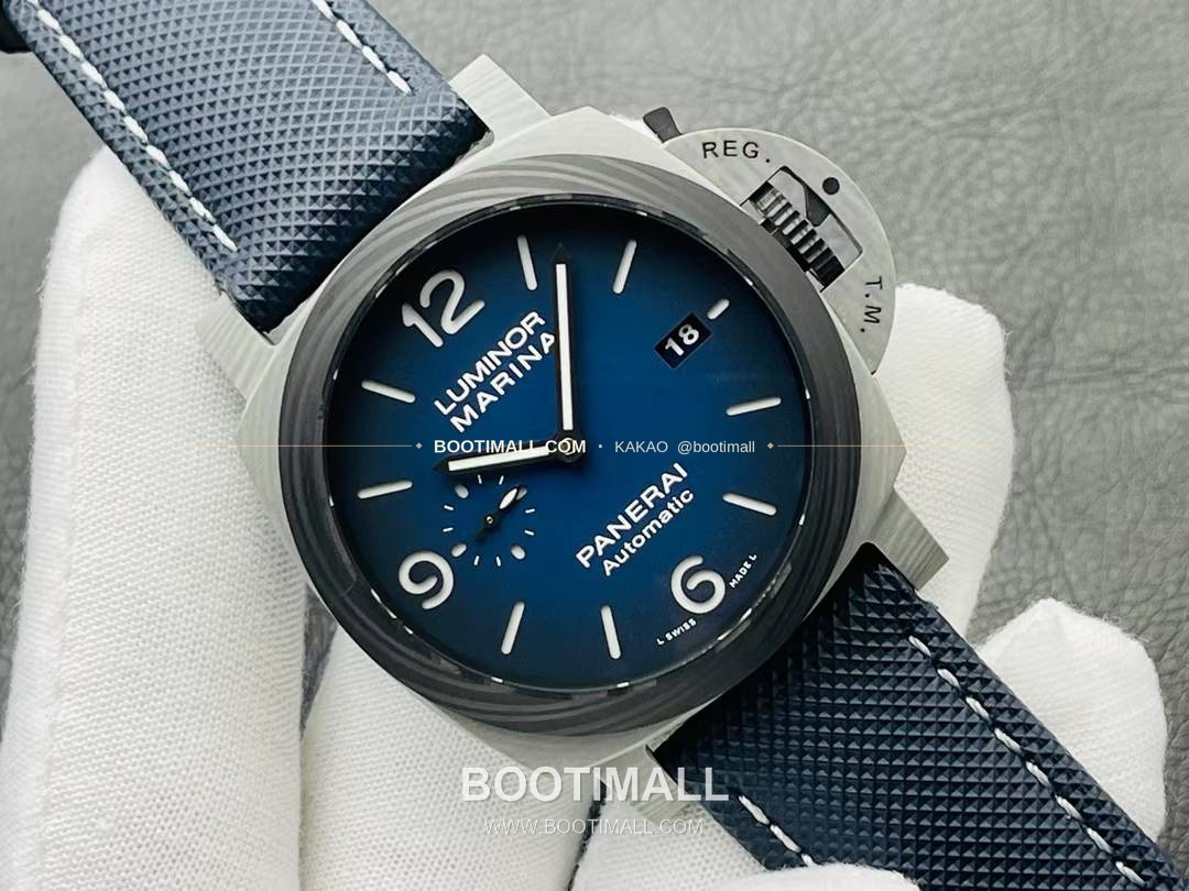 파네라이 루미노르 PAM1663 카본 스모크블루다이얼 오토매틱 Panerai Luminor PAM1663 Carbon Smoke Blue Dial Automatic 44mm 2