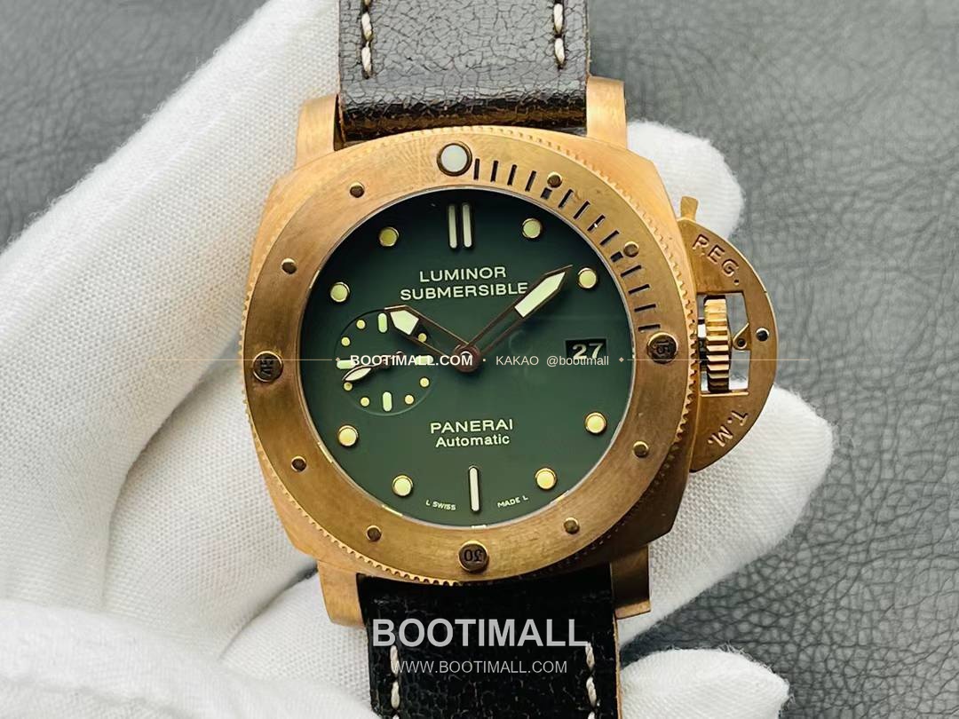 파네라이 서브머저블 PAM382 브론즈 그린다이얼 오토매틱 Panerai Submersible PAM382 Bronze Green Dial Automatic 47mm 1