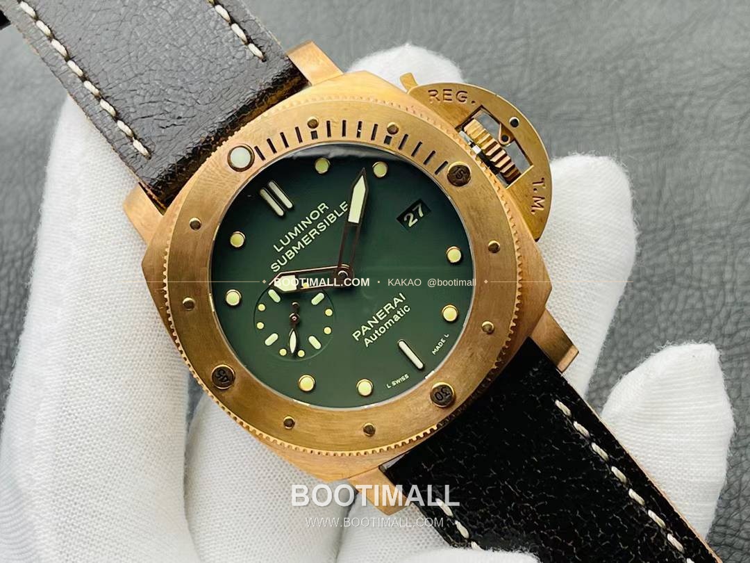파네라이 서브머저블 PAM382 브론즈 그린다이얼 오토매틱 Panerai Submersible PAM382 Bronze Green Dial Automatic 47mm 2