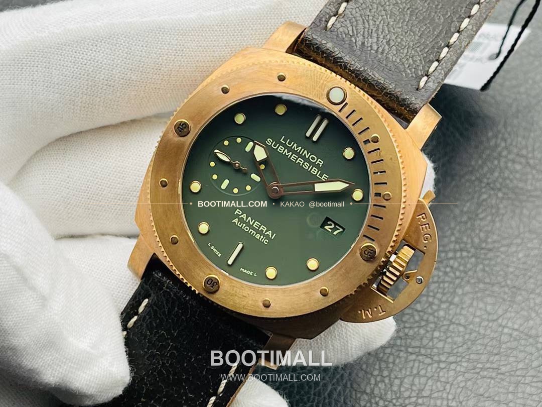 파네라이 서브머저블 PAM382 브론즈 그린다이얼 오토매틱 Panerai Submersible PAM382 Bronze Green Dial Automatic 47mm 3