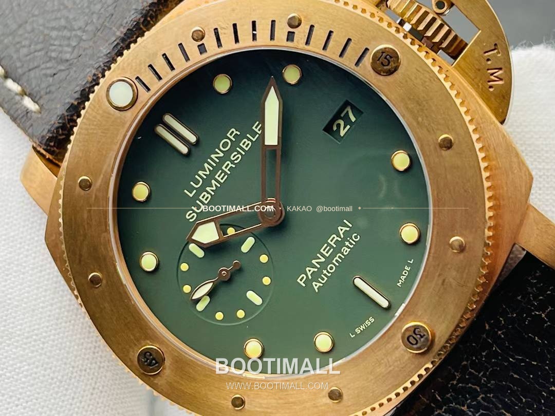 파네라이 서브머저블 PAM382 브론즈 그린다이얼 오토매틱 Panerai Submersible PAM382 Bronze Green Dial Automatic 47mm 4