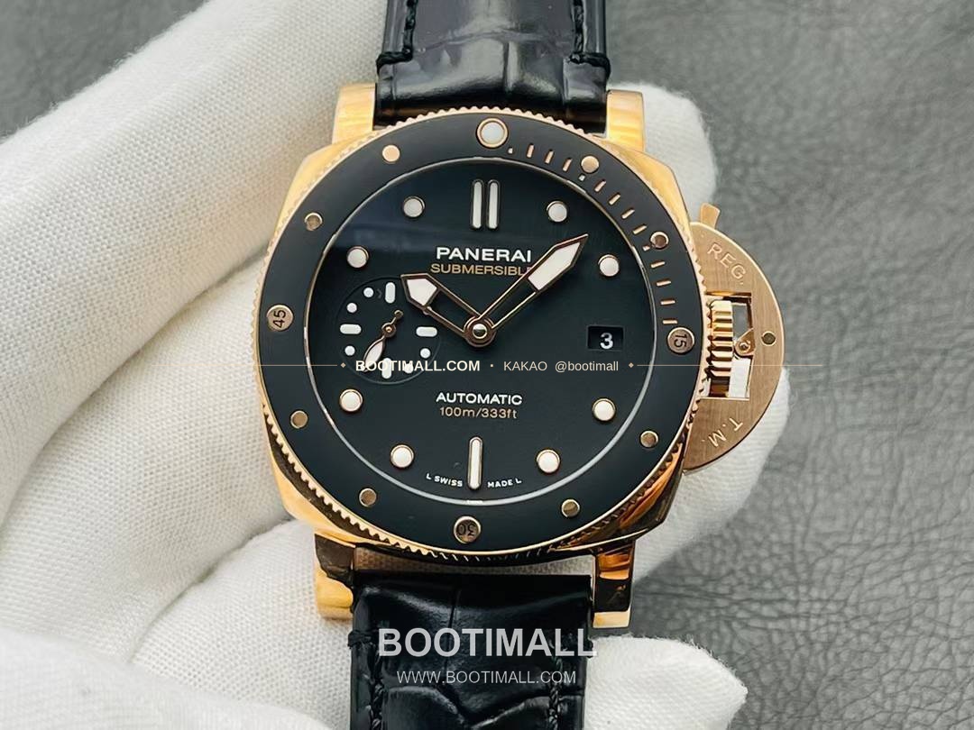 파네라이 서브머저블 PAM974 레드골드 세라믹베젤 블랙다이얼 오토매틱 Panerai Submersible PAM974 Red Gold Ceramic Bezel Black Dial Automatic 42mm 1