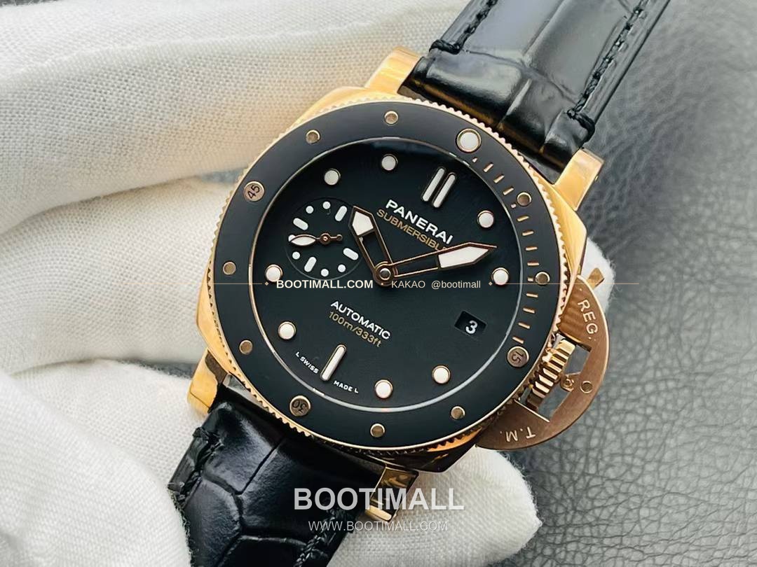 파네라이 서브머저블 PAM974 레드골드 세라믹베젤 블랙다이얼 오토매틱 Panerai Submersible PAM974 Red Gold Ceramic Bezel Black Dial Automatic 42mm 2