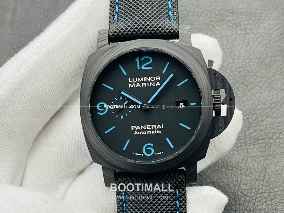 파네라이 루미노르 PAM01661 카본 샌드위치다이얼 블루야광 오토매틱 Panerai Luminor PAM01661 Carbon Sandwich Dial Blue Lume Automatic 44mm 1